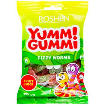 Roshen Yummi Gummi Fizzy Worms Candies 70g - buy, prices for Chudo Market - photo 1