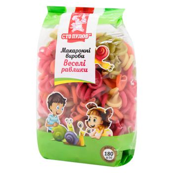 Макаронні вироби Сто Пудів веселі равлики 180г - купити, ціни на Auchan - фото 1
