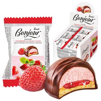 Konti Bonjour Strawberry with Cream Dessert 29g - buy, prices for Auchan - photo 2