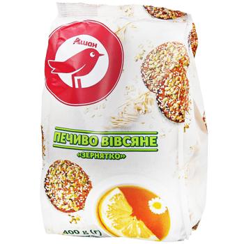 Печиво Auchan Зернятко вівсяне 400г