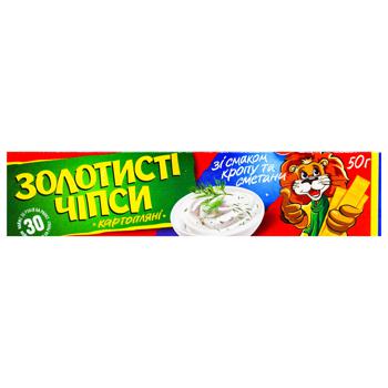Чипси Жайвір Золотисті картопляні зі смаком кропу та сметани 50г - купити, ціни на - фото 2