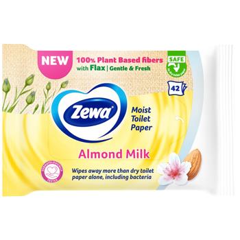 Туалетная бумага влажная Zewa Almond Milk 42шт - купить, цены на МегаМаркет - фото 1