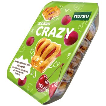 Печенье Norsu Бешеное со вкусом вишни слоеное 185г - купить, цены на Эпицентр FOOD - фото 1