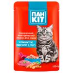 Корм влажный Пан Кот с сочной индейкой в соусе для кошек 100г