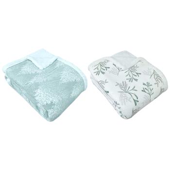 Actuel Plants Fleece/Sherpa Plaid 130x170cm in assortment