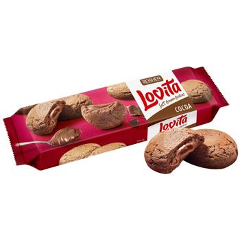 Печиво Roshen Lovita Soft Cream Cookies Choco з начинкою з какао 127г