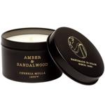 Cereria Molla Amber & Sandalwood Scented Candle for Travel 90g