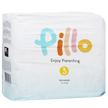 Підгузки PILLO Midi 6-10кг 28шт. И184 (Італія) - купить, цены на КОСМОС - фото 2