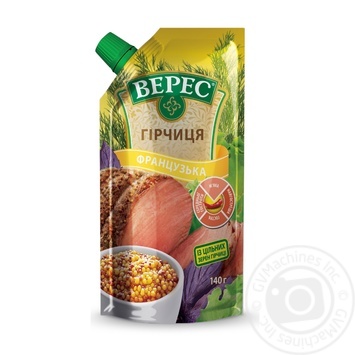 Горчица Верес французская 140г купить, цены на МегаМаркет - фото 1
