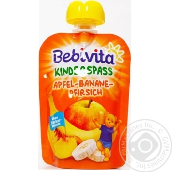 Bebivita Apple-banana-peach puree 90g - buy, prices for MegaMarket - photo 1