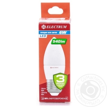 Lamp Electrum e27 6w - buy, prices for MegaMarket - photo 1
