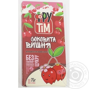 Цукерки натуральні Фрутім Соковита Вишня яблучно-вишневі без глютену та цукру 75г купити, ціни на МегаМаркет - фото 1