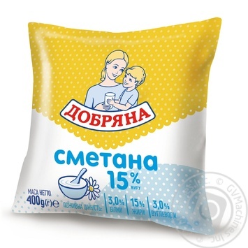 Сметана Добряна 15% 400г купити, ціни на МегаМаркет - фото 2