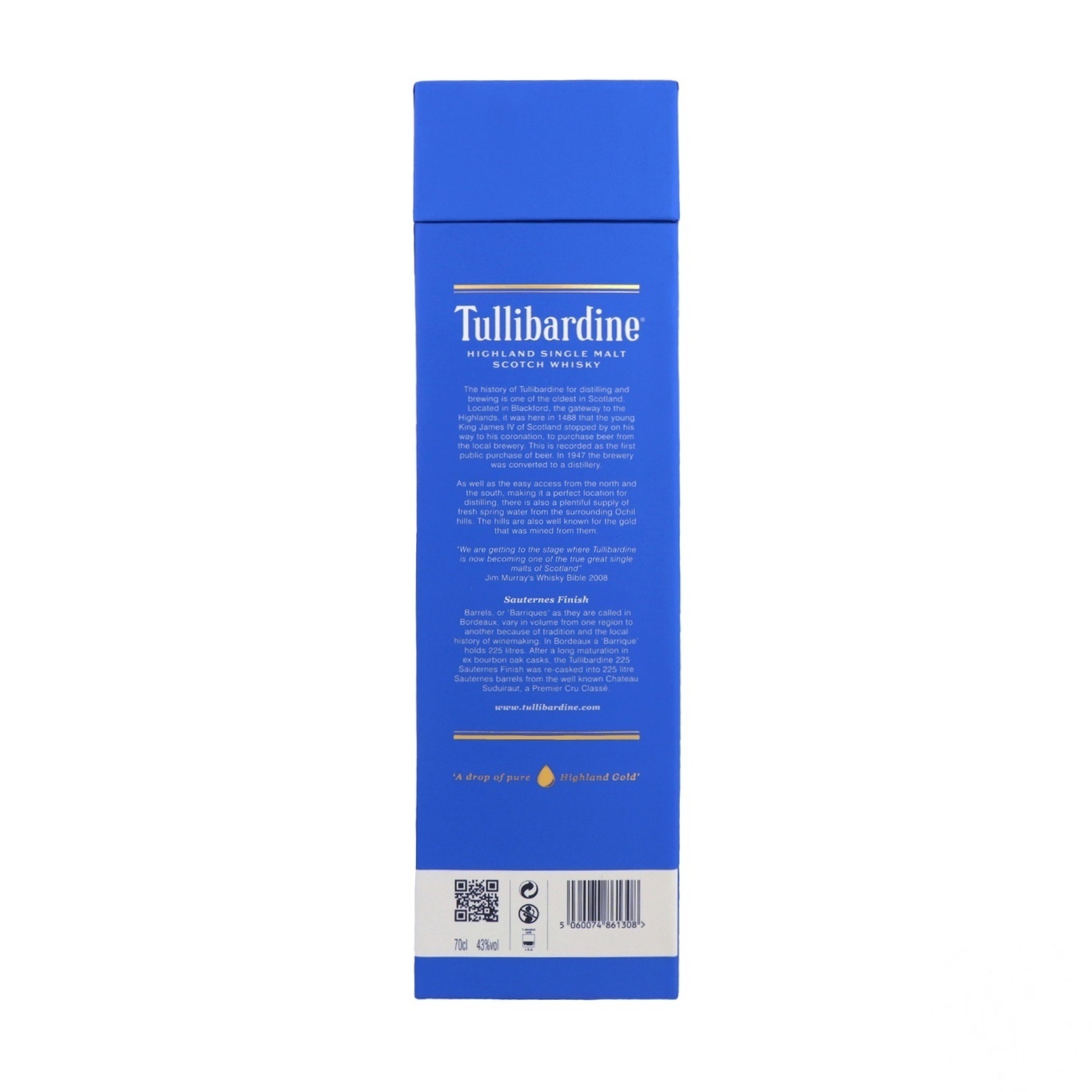 

Виски Tullibardine Sauternes Finish 225 в коробке 43% 0,7л