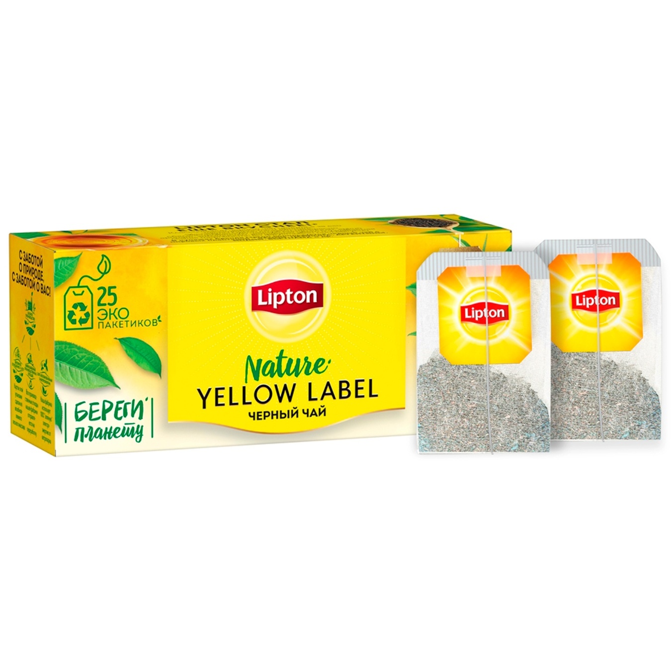 

Чай черный Lipton Yellow Label байховый 25шт*2г