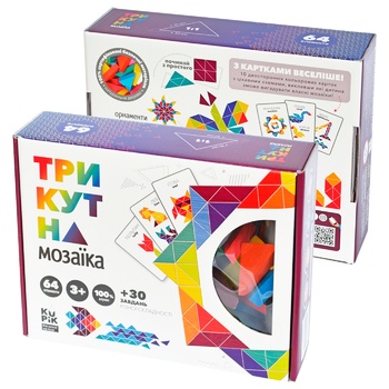 Мозаика треугольная Игротеко 64 элементов - купить, цены на - фото 4