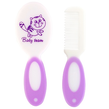 Набор Baby Team расческа и щетка из натуральной щетины - купить, цены на NOVUS - фото 6