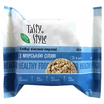 Tasty Style Oatmeal-pearl barley Crispbread with Sea Salt 30g - buy, prices for Auchan - photo 3