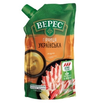 Veres Ukrainian Strong Mustard 120g - buy, prices for METRO - photo 1