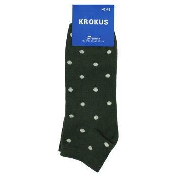 Krokus Men's Socks Short s.42-45 Khaki in Beige Peas - buy, prices for - photo 1