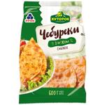 Чебуреки Хуторок смажені з м'ясом заморожені 600г