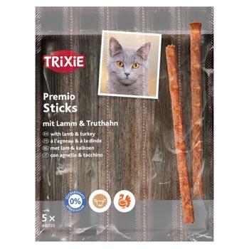 Ласощі для котів Trixie Premio Stick Quintett з ягням та індичкою палички 5шт х 5г - купити, ціни на MasterZoo - фото 1