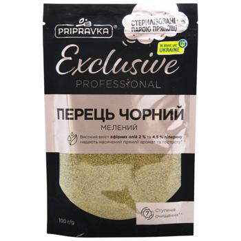 Pripravka Exclusive Professional Ground Black Pepper 100g - buy, prices for MegaMarket - photo 1