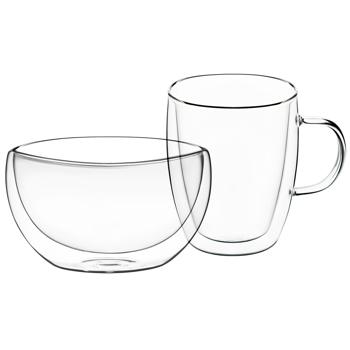 Ardesto AR2650BHR Cup and Bowl 270ml 500ml - buy, prices for Vostorg - photo 1