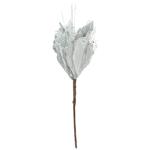 Пуансеттия искусственная серебристая 22см