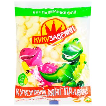 Палички кукурудзяні Кукузаврики неглазуровані 50г - купити, ціни на Біотус - фото 1