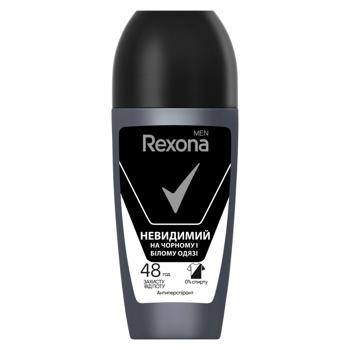 Rexona Men Invisible on Black and White Roll-On Antiperspirant 50ml - buy, prices for MegaMarket - photo 1