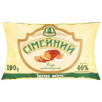 Соус майонезний Жирновъ Сімейний 40% 190г - купити, ціни на Чудо Маркет - фото 1