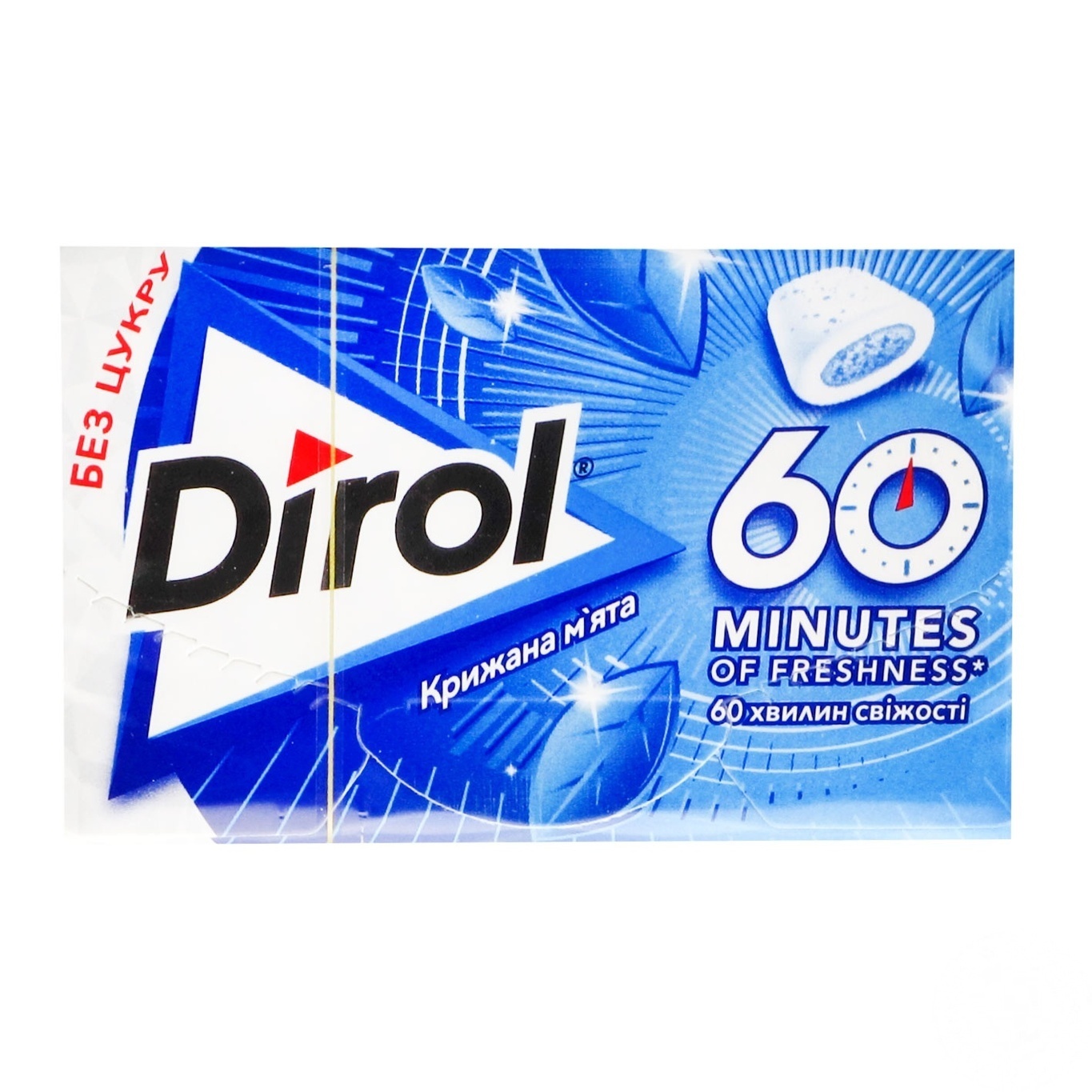 

Жевательная резинка Dirol 60 minutes со вкусом ледяной мяты 18г