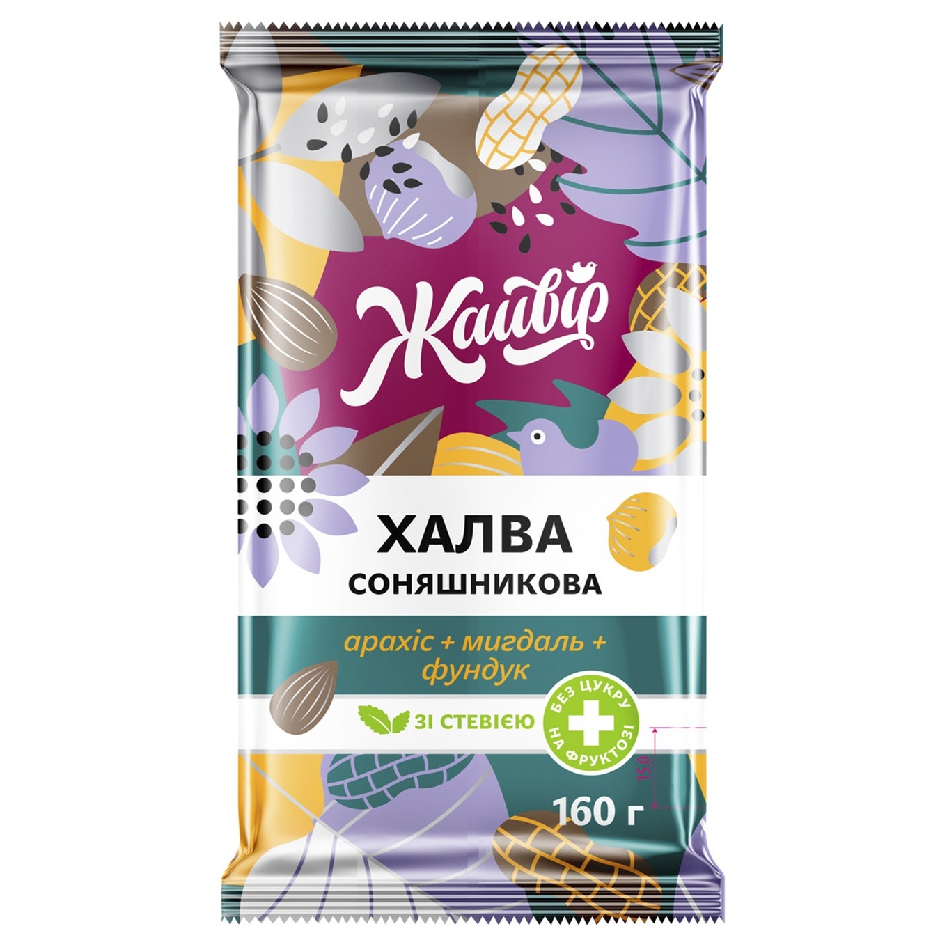 

Халва Жайвир подсолнечная Ореховый микс с фруктозой 160г