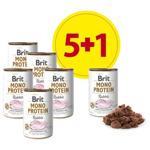 Brit Care Mono Protein набір вологого корму для собак 5+1 шт х 400 г - кролик