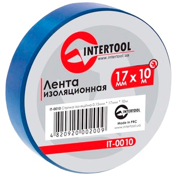 Лента Intertool изоляционная синяя 17мм х 10м IT-0010 - купить, цены на За Раз - фото 1