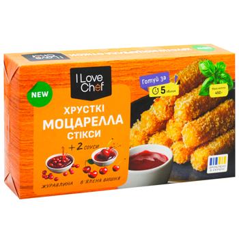 Сир I Love Chef Моцарелла стікси хрусткі в паніровці з ягідними соусами заморожений 450г - купити, ціни на - фото 3