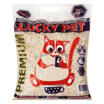 Lucky Pet Premium Wood Cat Litter 6kg - buy, prices for MegaMarket - photo 1