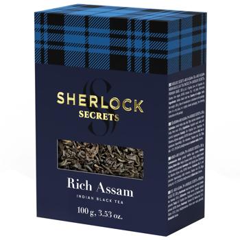 Sherlock Secrets Rich Assam Black Leaf Tea 100g - buy, prices for MegaMarket - photo 1