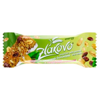 Батончик злаковый Zlakovo с арахисом и изюмом 40г