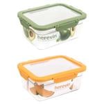 Контейнер Herevin Container-Green-Peach герметичный 2,2л