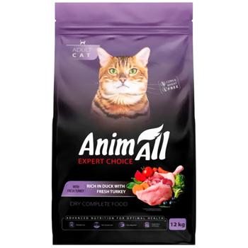 AnimAll Adult сухий корм для котів 12 кг - індичка та качка - купить, цены на MasterZoo - фото 1