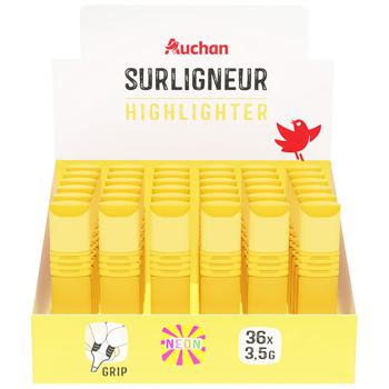 Auchan Color Yellow Highlighter - buy, prices for Auchan - photo 1