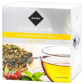 Rioba Alpine Meadow Green and Herbal Tea with Rosehip 1.5g*50pcs - buy, prices for - photo 8