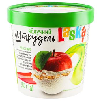 Laska Apple Strudel Ice Cream with Nut Meringue Crumbs 300g - buy, prices for EKO Market - photo 1