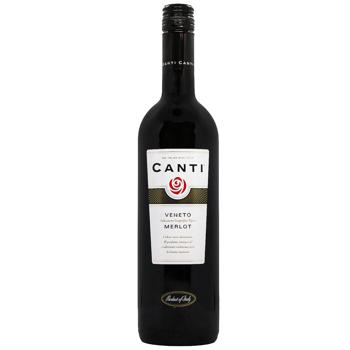 Вино Canti Merlot IGT Veneto червоне сухе 0,75л - купити, ціни на AlcoHub - фото 1