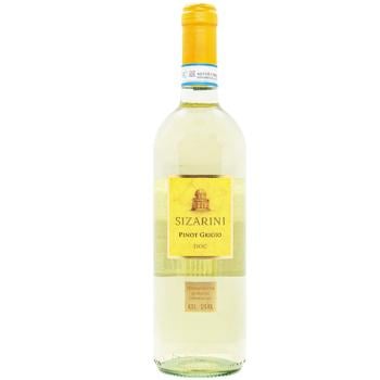 Вино Sizarini Pinot Grigio IGT белое сухое 12% 0,75л - купить, цены на КОСМОС - фото 1