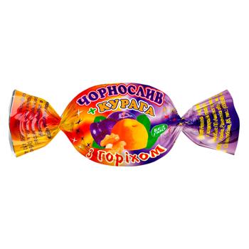 Цукерки Аметист Плюс Чорнослив + курага з горіхом в глазурі