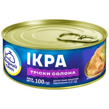 Икра трески Водний Світ 100г - купить, цены на Эпицентр FOOD - фото 1