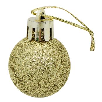 Greenwich Glitter Christmas Ball 3cm Gold - buy, prices for NOVUS - photo 1